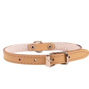 OBROŻA SKÓRZANA 12mm/32cm BEŻOWA