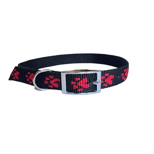 OBROŻA TAŚMA ŁAPKA 20mm/57cm CZAR.Z CZERW.Ł