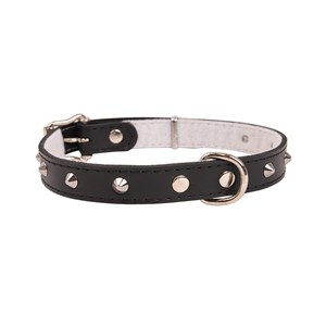 OBROŻA SKÓRZANA ĆWIEK 14mm/36cm CZARNA