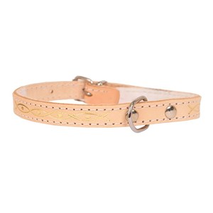 OBROŻA SKÓRZANA OZDOBNA RYBKA 12mm/32cm NATURA