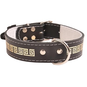 OBROŻA SKÓRZANA OZDOBNA WĄŻ 40mm/46cm CZARNA