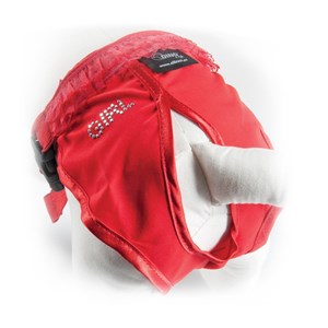 MAJTKI NA CIECZKĘ 3 OZDOBNE CZERWONE (42-48cm)